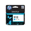 Image de HP 912 Cartouche d'Encre Cyan Authentique (3YL77AE) pour HP OfficeJet Pro 8010 series / 8020 series