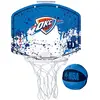 Image de Wilson NBA Oklahoma City Thunder Team Mini Hoop Basketball Set Mini Panier De Basket Argent Unisex