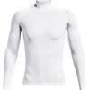 Image de Under Armour Baselayer Hg Comp Mock Longlseeve Sous-vêtements À Manches Longues Blanc C100 Hommes