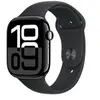 Image de Apple Watch Series 10 GPS 46mm Boîtier en Aluminium Noir de Jais avec Bracelet Sport Noir - M/L