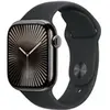 Image de Apple Watch Series 10 GPS + Cellular 42mm Boîtier en Titane Ardoise avec Bracelet Sport Noir - M/L