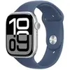 Image de Apple Watch Series 10 GPS + Cellular 46mm Boîtier en Aluminium Argent avec Bracelet Sport Denim - M/L
