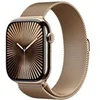 Image de Apple Watch Series 10 GPS + Cellular 46mm Boîtier en Titane Or avec Bracelet Milanais Or - S/M