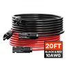 Image de VEVOR Câble d'Extension de Panneau Solaire 6,1 m 10 AWG/6 mm² avec Connecteurs 2PCS