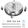 Image de VEVOR Nettoyeur de surface pour nettoyeur haute pression 325 mm, accessoire nettoyeur sol en acier inox sur roues, 276 bar max. connecteur 0,635 cm 2 buses pulvérisation 2 tiges d'extension pour béton