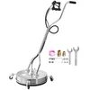 Image de VEVOR Nettoyeur de surface pour nettoyeur haute pression 535 mm, accessoire nettoyeur sol en acier inox sur roues, 310 bar max. connecteur 0,95 cm double poignée 2 buses pulvérisation pour béton patio