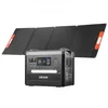 Image de VEVOR Station Électrique Portable 2160 Wh Générateur Solaire Portable 2400 W Panneau Solaire Pliable 200 W pour Alimentation Camping Véhicules de Loisirs, 10 Ports de Sortie, Puissance Entrée Réglable