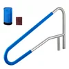 Image de VEVOR Rampe Piscine 137x81 cm Main Courante Piscine Acier Inox 304 Charge 100 kg Barre de Sécurité pour Bords de Piscines, Parcs Aquatiques, Centres Spa, avec Housse Antidérapante, Montage Encastré