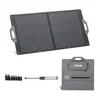 Image de VEVOR Panneau Solaire Portable 100 W Chargeur Solaire Pliable Monocristallin pour Stations Alimentation, Camping, Randonnée, Rendement 24 %, avec Sortie MC4, Ports USB-A, Type-C et CC, Étanche IP65
