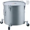 Image de VEVOR Collecte Huile et Graisse Usagées sur Roulettes, 60,5 L, Fut de Récupération d'Huile pour Friteuse en Acier au Carbone, Récipient d'Huile avec Couvercle, Pinces de Verrouillage, Sac Filtrant