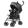 Image de VEVOR Poussette légère pour bébé, poussette pour tout-petit compacte dossier inclinable, cadre en acier au carbone, grand panier de rangement, porte-gobelet, pour nouveau-né, voyage, gris foncé noir