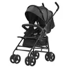 Image de VEVOR Poussette légère pour bébé, poussette pour tout-petit compacte dossier inclinable multipositions, cadre acier au carbone, grand panier de rangement, porte-gobelet, pour nouveau-né, voyage, noir