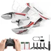 Image de VEVOR Avion RC télécommandé 2,4 GHz à 3 canaux stabilisateur gyroscopique à 6 axes, jouet d'avion amphibie mousse EPP prêts à voler, facile à piloter pour adultes, enfants, débutants, garçons, filles
