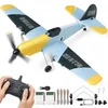 Image de VEVOR Avion RC télécommandé 2,4 GHz à 3 canaux stabilisateur gyroscopique à 6 axes, jouet d'avion de chasse mousse EPP prêts à voler, facile à piloter pour adultes, enfants, débutants, garçons, filles