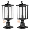 Image de VEVOR Lampadaire extérieur, lot de 2, luminaires étanches 450 mm, avec base de montage sur pilier 9 cm, abat-jour verre, éclairage anti-foudre crépuscule à l'aube pour patio, jardin, allée, terrasse