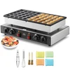 Image de VEVOR Appareil à Pancake 50PCs 43 mm, Crêpière Commerciale 1700 W, Appareil à Poffertjes Dorayaki en Acier Inoxydable Antiadhésif, Température et Temps Réglable, pour Cuisine à Domicile, Restaurant