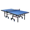 Image de VEVOR Table de ping-pong pour jeu de tennis de table professionnel, table de tennis de table pliable portable d'intérieur en MDF, avec filet à serrage rapide et roues verrouillables, plateaux de 25 mm