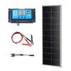 Image de VEVOR Kit Panneau Solaire Monocristallin 100 W, Panneau Solaire 12 V + Contrôleur de Charge Module PV Monocristallin à Haute Efficacité 23 % Étanche IP68 pour Maison, Camping-car, Bateau, Hors-réseau