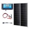 Image de VEVOR Kit Panneau Solaire Monocristallin 200 W Panneaux Solaires 2PCS + Contrôleur de Charge Module PV Monocristallin à Haute Efficacité 23 % Étanche IP68 pour Maison, Camping-car, Bateau, Hors-réseau