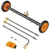 Image de VEVOR Nettoyeur de surface pour nettoyeur haute pression 590 mm, accessoire nettoyeur sol en acier inox sur roues, 275 bar max. mécanisme de réglage d'angle 7 buses pulvérisation 2 tiges d'extension