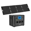 Image de VEVOR Station Électrique Portable 1800 W Générateur Solaire Portable Panneau Solaire 200 W Batterie Secours LiFePO4 1008 Wh pour Urgence Domestique, Camping, Voyage Camping-car, avec 9 Ports de Sortie