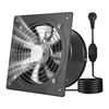 Image de VEVOR Ventilateur Extraction Mural 25,4 cm Ventilateur Extracteur 1678 m³/h Extracteur d'Air pour Grenier, Garage, Sous-sol, Atelier, Cuisine, Faible Consommation 50 W, avec Variateur de Vitesse, Noir