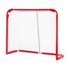 Image de VEVOR Filet de Hockey de Rue 137 x 112 cm, But de Hockey Intérieur et Extérieur en Tube d'Acier, Ensemble d'Entraînement de Hockey Portable et Léger, Assemblage Facile, pour Jeunes, Blanc/Rouge