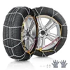 Image de VEVOR Chaînes à Neige 2 Pièces, Chaînes de Pneus Antidérapantes, en Acier Allié au Manganèse, Accessoires d’Urgence pour Conduite Sécuritaire, Voitures, Camionnettes, SUV et Camions, Argentées