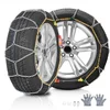 Image de VEVOR Chaînes à Neige Kit de 2PCs, Chaînes de Pneus Antidérapantes, en Acier Allié au Manganèse, Conduite Sécuritaire, Accessoires d’Urgence pour Voitures, Camionnettes, SUV et Camions, Argentées