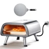 Image de VEVOR Four à Pizza de Comptoir, Four Électrique Capacité 12 po, en Acier Inoxydable, avec Pierre à Pizza et Spatule, Chauffe jusqu'à 454  , pour Restaurant, Maison, Camping, Intérieur et Extérieur