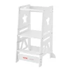 Image de VEVOR Tour Observation Enfant Charge 158,9 kg Tour Apprentissage Montessori Bambou 3 Hauteurs avec Garde-corps de Sécurité pour Tout-petit, Chambre à Coucher, Salle de Bain, Comptoir de Cuisine, Blanc