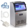 Image de VEVOR Machine à Glaçons Commerciale 52 kg/24 h Appareil de Préparation de Glaçons 50 Bacs à Glaçons Capacité de Stockage 15 kg Nettoyage Auto sans Installation Autoportant pour Maison Restaurant Bar
