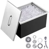 Image de VEVOR Bac à Glace Encastrable 30,25 L 508x355x308 mm Boîte Isotherme pour Glace avec Couvercle en Inox Alimentaire Conservateur à Glaçons pour Boissons Bières Fraîches Cuisine Extérieure Bar Domicile