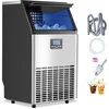 Image de VEVOR Machine à Glaçons Autonome, Capacité de Production 45,4 kg/24 h et Capacité de Stockage de 15 kg, 45 Glaçons, Affichage Numérique LED, Fonction Autonettoyante, pour Bar, Bureau, Restaurant