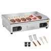 Image de VEVOR Plancha Électrique Commerciale 725x400 mm, 4400 W Gril de Table, Thermostat Réglable 50-300 °C, Plaque de Cuisson Acier Inox, Protection contre Éclaboussures, Extérieur et Intérieur (SANS PRISE)