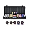 Image de VEVOR Mallette de Poker 500 Jetons de Poker en Argile et ABS 14 g 40x3,3 mm avec 2 Jeux de Cartes Texas Hold'em 1 Bouton de Croupier et 2 Boutons Blind pour Blackjack Jeux de Hasard Casino à Domicile