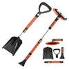 Image de VEVOR Kit de pelle à neige et balai à neige extensible de 107 cm, tête de brosse pivotante à 180°, kit d'outils de déneigement 4 en 1, poignée antidérapante, portable et réglable, pour voiture, camion