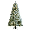 Image de VEVOR Sapin de Noël Artificiel, 2,28 m, Arbre de Noël Pré-éclairé Flocage avec 550 Lumières LED Blanc Chaud, 1346 Pointes de Branches, Base Métal pour Décoration d'Intérieur de Fêtes, Bureau, Maison