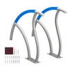Image de VEVOR Rampe Piscine, 1395x810 mm, Main Courante Piscine Acier Inoxydable avec Plaque de Base, 2PCS Barre d'Appui Sécurité Antirouille, Accessoires, pour Piscines, Intérieur, Extérieur, Terrasses, Spas