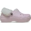 Image de Crocs Classic Platform Fuzz Lined Sabots Femmes Pink Milk 34 212854-6ZW-W5