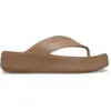 Image de Crocs Getaway Platform Tongs Femmes Milk Chocolate 37 209410-2JJ-W7