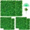Image de VEVOR Panneaux de Buis Artificiels 20X 20pouce Haie Artificielle Réaliste 6pcs Protection UV Panneaux Muraux de Haie de Buis Construction Solide Frais Faux Feuillage Toile de Fond Décoration Murale