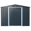 Image de Abri de jardin en métal 4,77 m2 - DURAMAX - Kit d'ancrage inclus - Gris anthracite