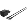 Image de USB-C BoostCharge 25 W Noir pour Smartphone et Tablette + câble USB-C vers USB-C 1 m