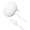 Image de Socle de recharge aimanté sans fil BoostCharge Pro 15 W Blanc pour smartphone et AirPods