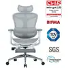 Image de Doro C300 Chaise de bureau ergonomique - Blanc / Repose-pieds DORO-C300L-A3-102-JT