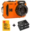Image de Pack Kodak PixPro WPZ2 - 2 Batteries + Carte Micro SD Orange