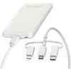 Image de Power Bank USB A & Micro usb + Cable MFI 3 connectiques 1M blanc
