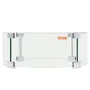 Image de VEVOR Pare-vent pour Foyer à Gaz, 66x15,2x15,2 cm Pare-vent en Verre Trempé pour Brasero Écran de Protection Rond Pare-flamme Robuste Coupe-vent Stable Épaisseur 6 mm avec Pieds Alliage d'Aluminium