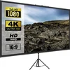 Image de VEVOR écran de Projection avec Trépied 177,8 cm 4K HD 16:9 Toile de Projection sur Trépied Hauteur Réglable écran pour Projecteur 160 x 95 cm Infroissable Vidéoprojecteur Cinéma Domicile Extérieur